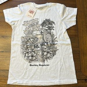 DEL SOL T-SHIRT YOUTH MEDIUM WHITE PIRATES